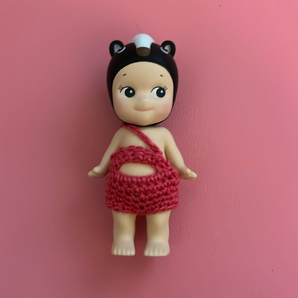 Sonny Angel Skunk with crochet outfit